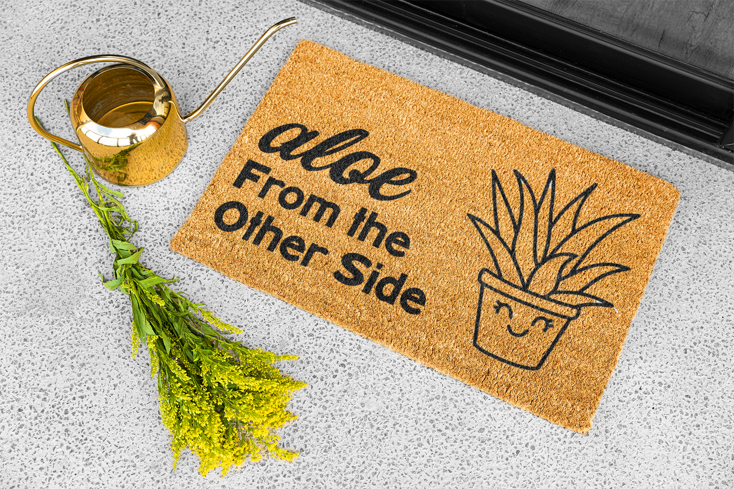 "Aloe From The Other Side" Custom Door Mat